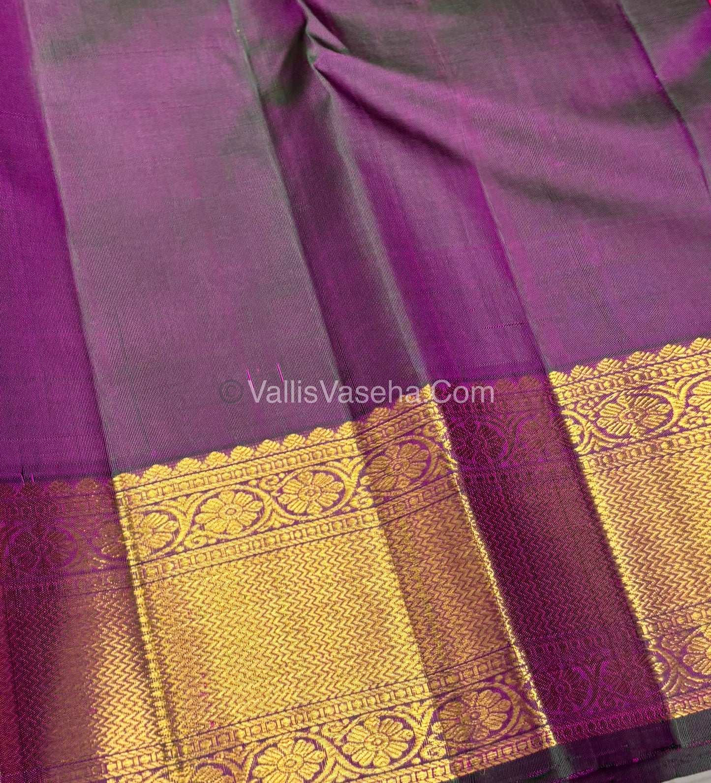Pure Kanchipuram Silk Saree - Pink & Manthulir Purple Combo - VVPS026
