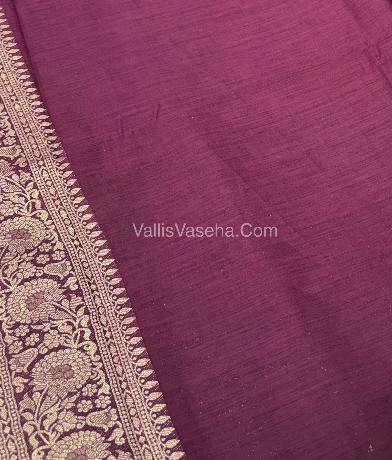 Banarasi - Heritage Silk - Semi Kathan Silk - Wine Shade- VVBHS004
