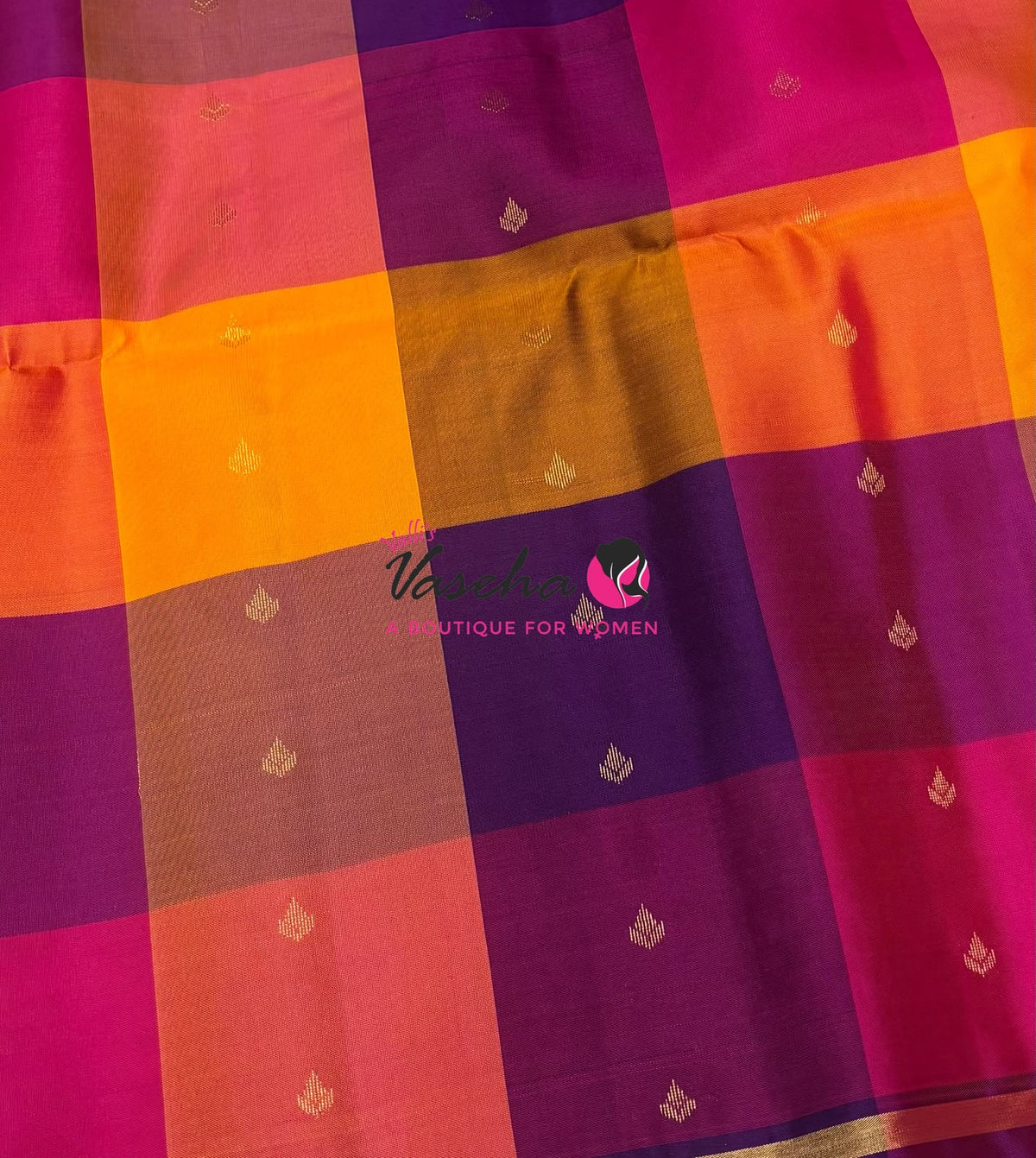 Pure Soft Silk Saree - Partly Pallu - Half & Half Saree - VVPSS088