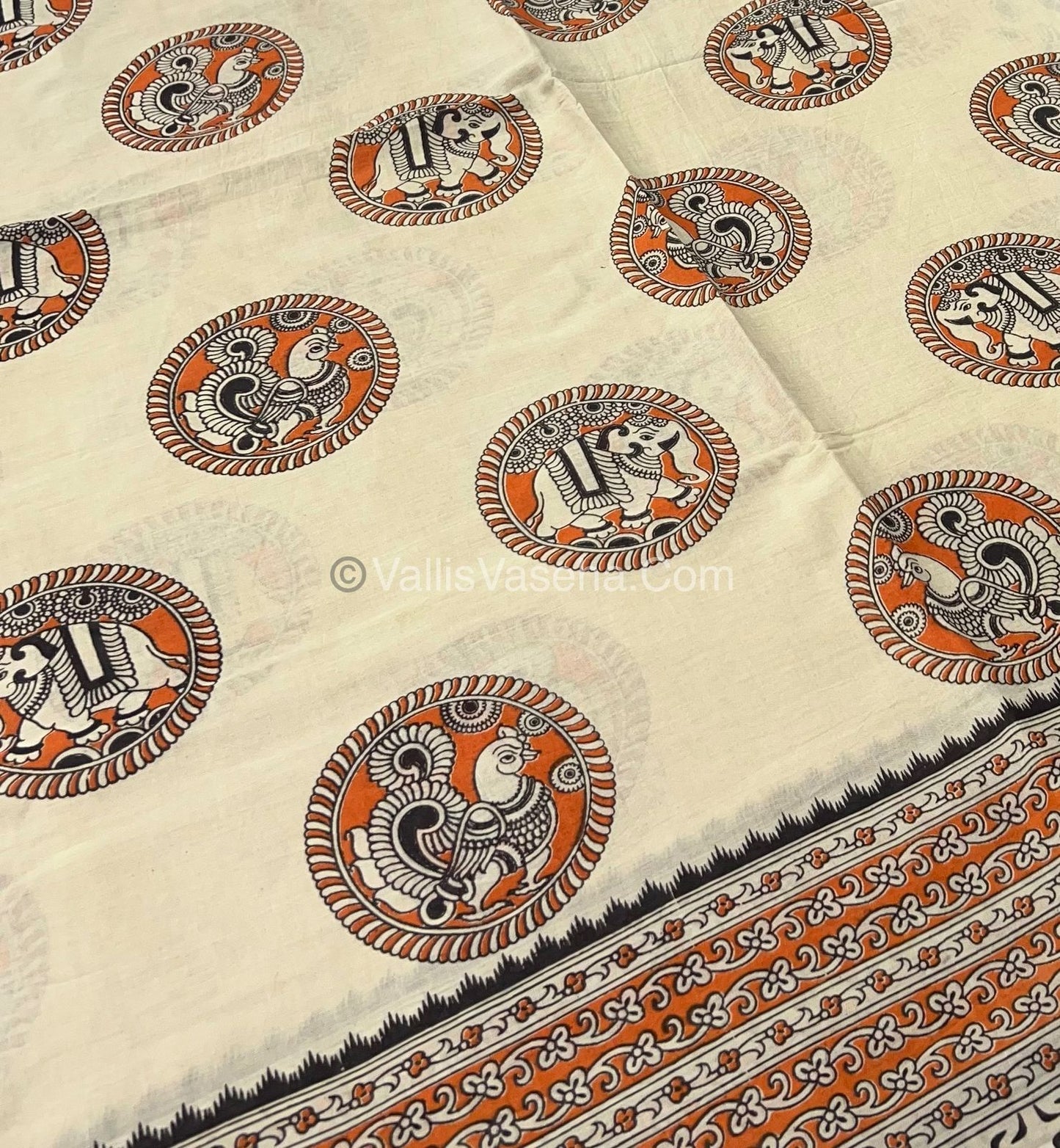 Pure Kalamkari Cotton Saree - VVPKC002