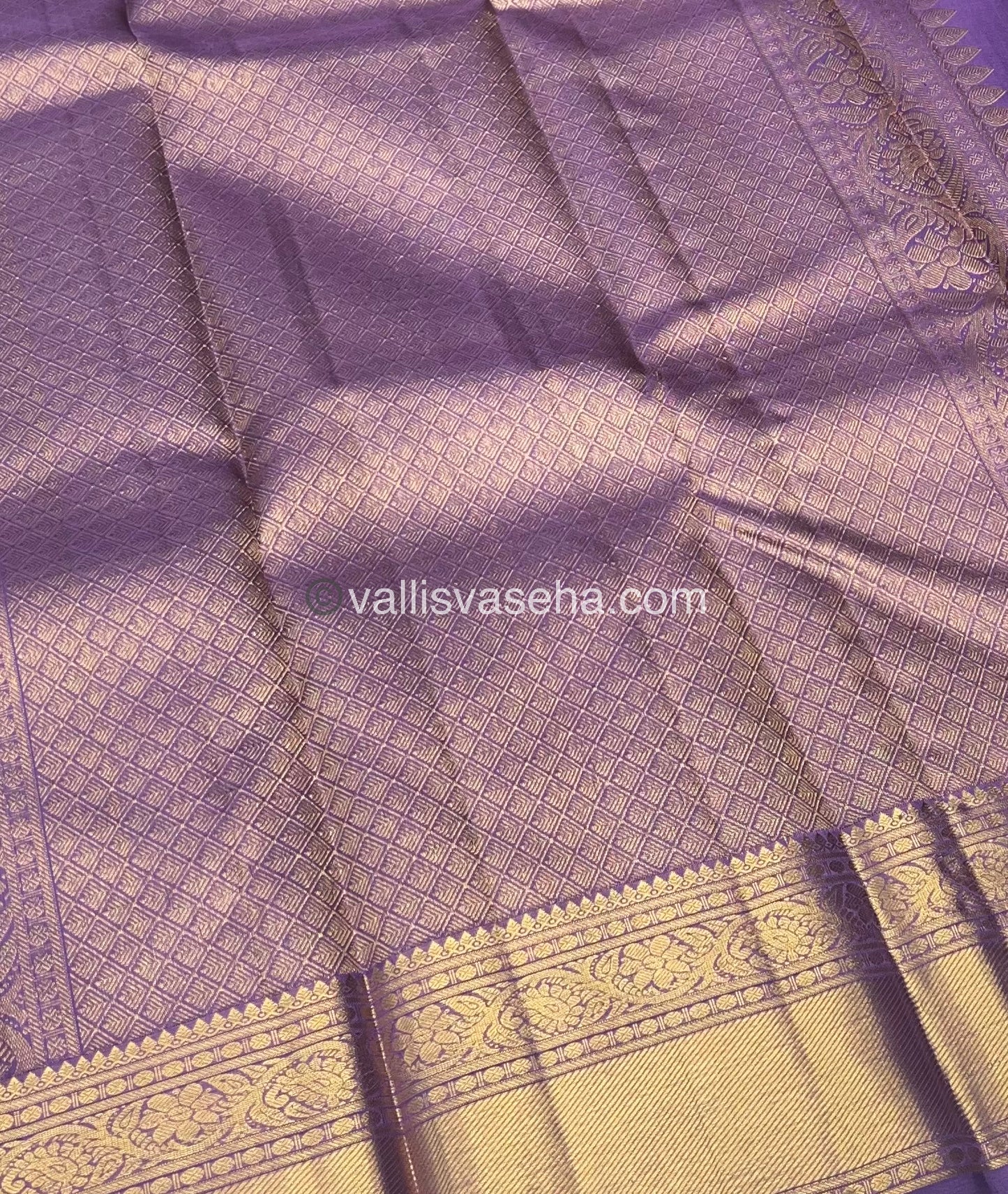 Pure Kanchipuram Silk Saree - Lavender Shade - VVPS010