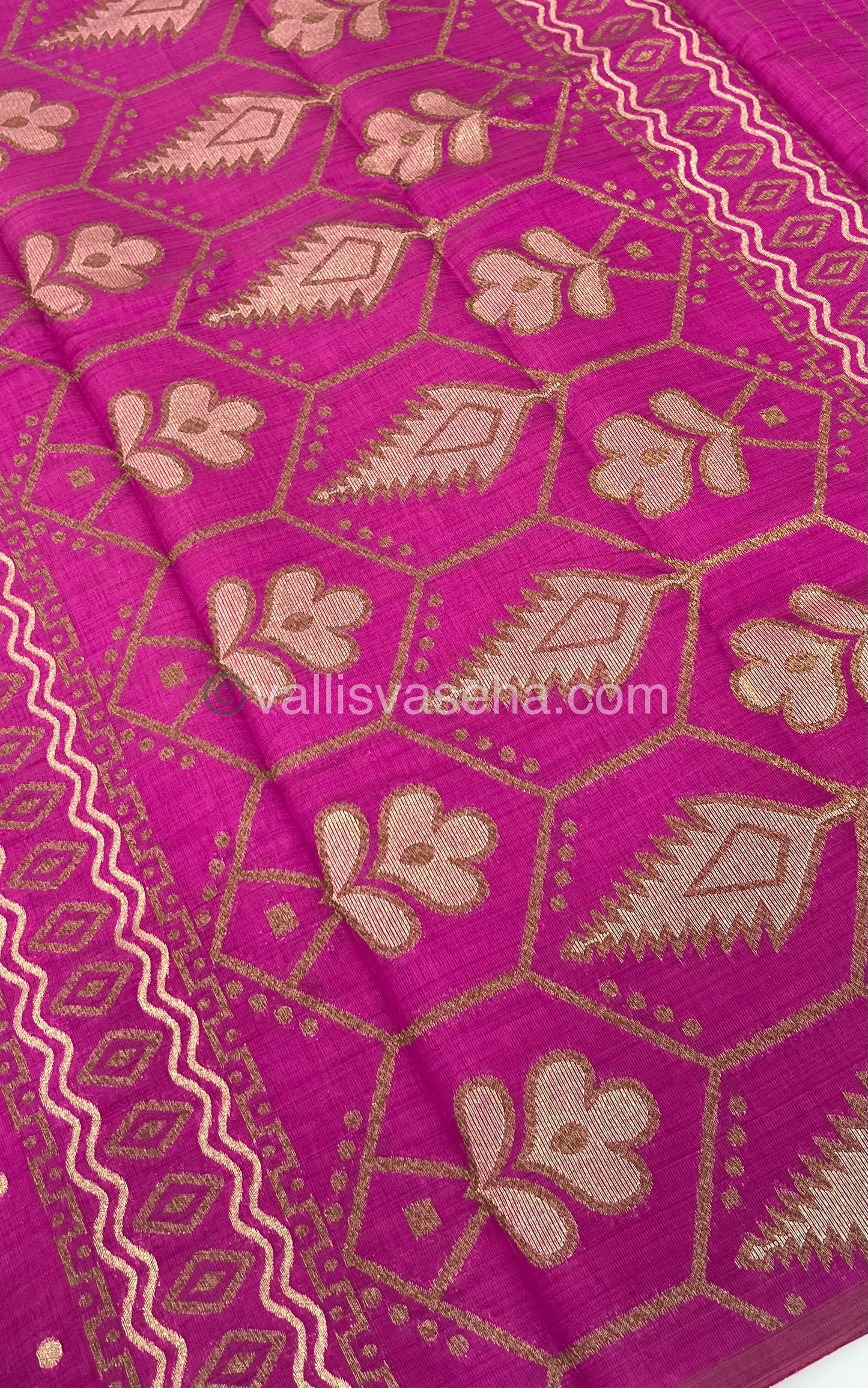 Cherry Tussar - Semi Tussar Silk - Pink Shade - VVSTS009