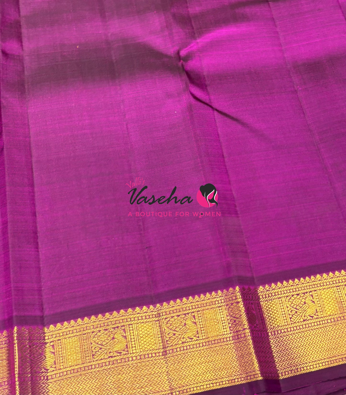 Pure Kanchipuram Silk Saree - Purple Shade - VVPS025