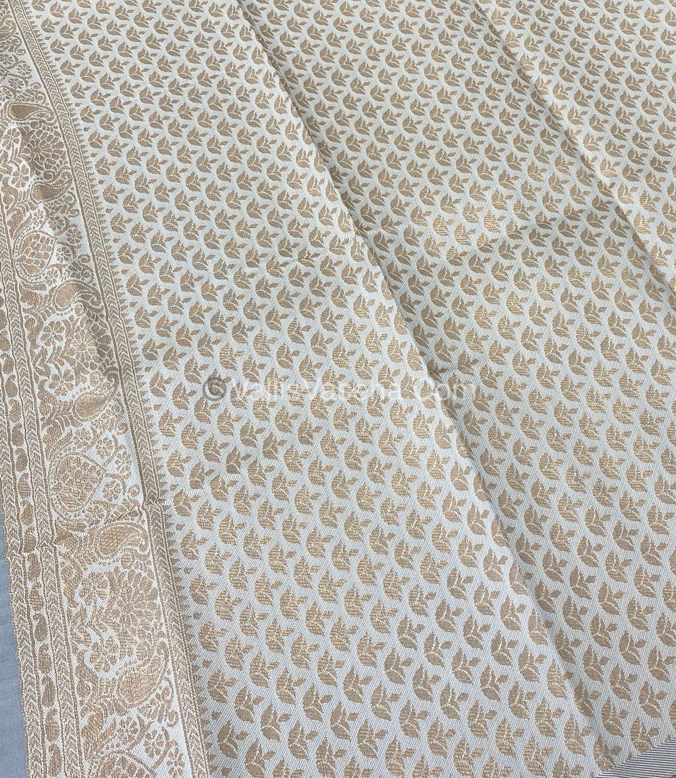 Kanchi Semi Silk - Grey with Cream VVKSS001