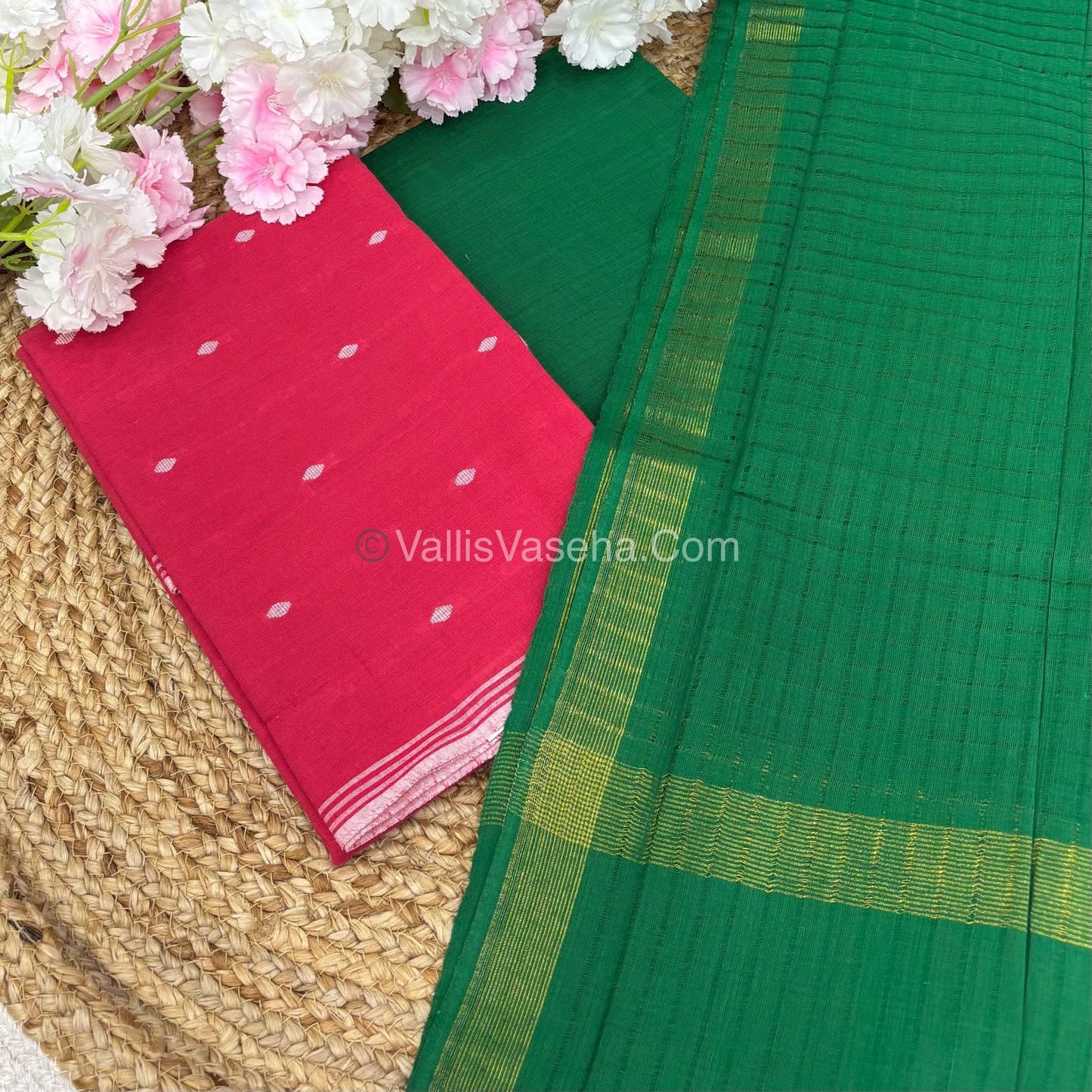 Salwar Material - Pure Cotton - Jacquard Design Set - VVUSM008