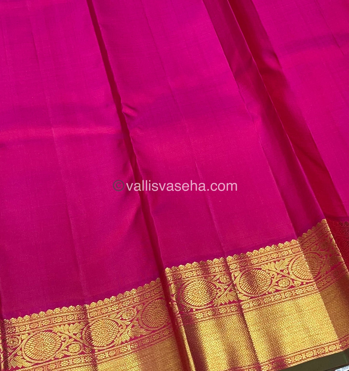 Pure Kanchipuram Silk Saree - Orangish Yellow & Pink Shade - VVPS010