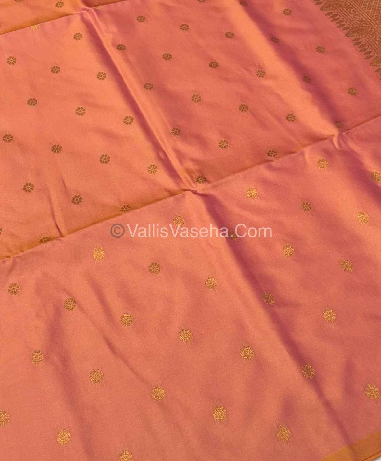 Semi Soft Silk - Peach Pink Shade -VVSSS033