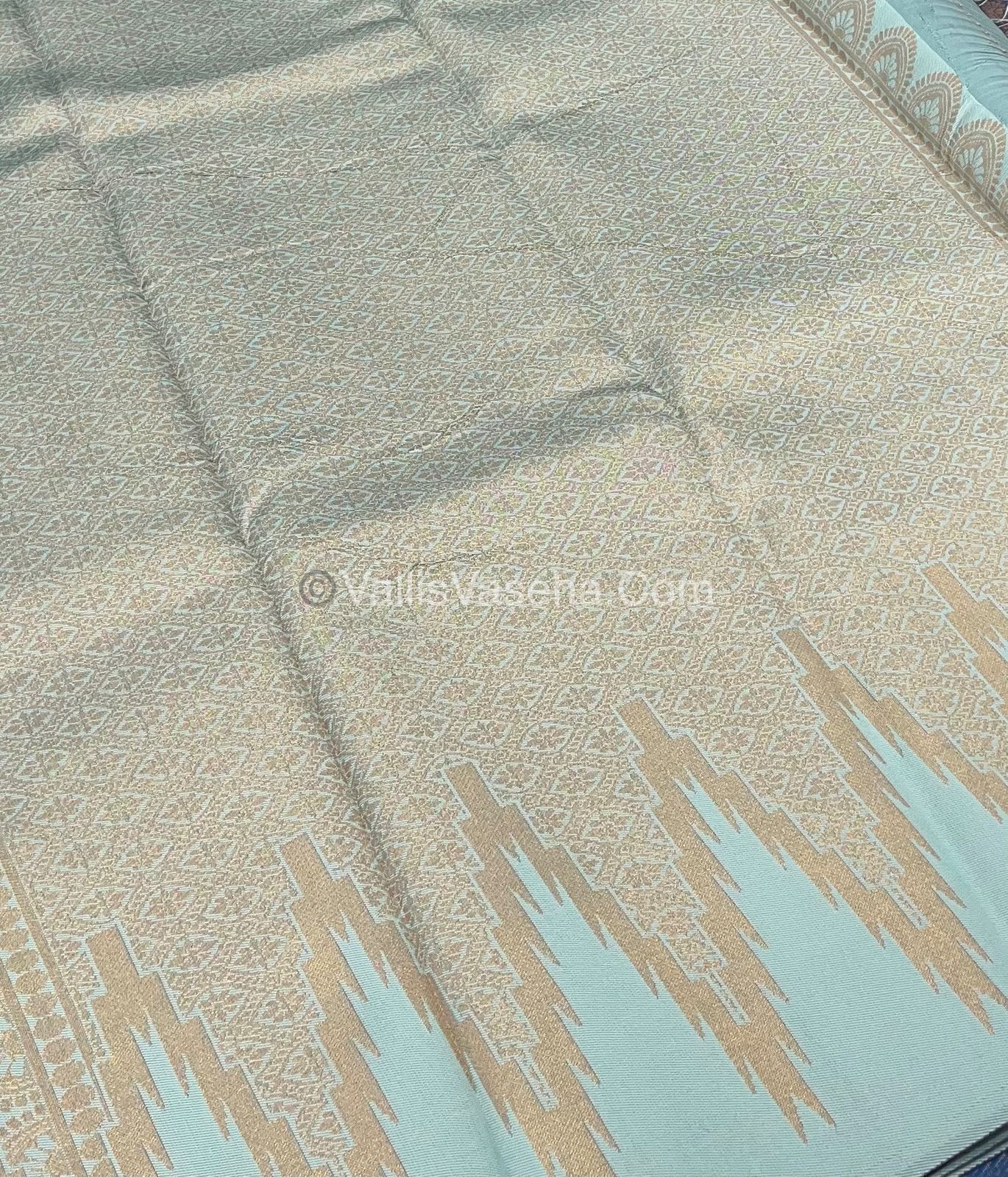 Kanchi Semi Silk - Navy Blue with Blue - VVKSS003
