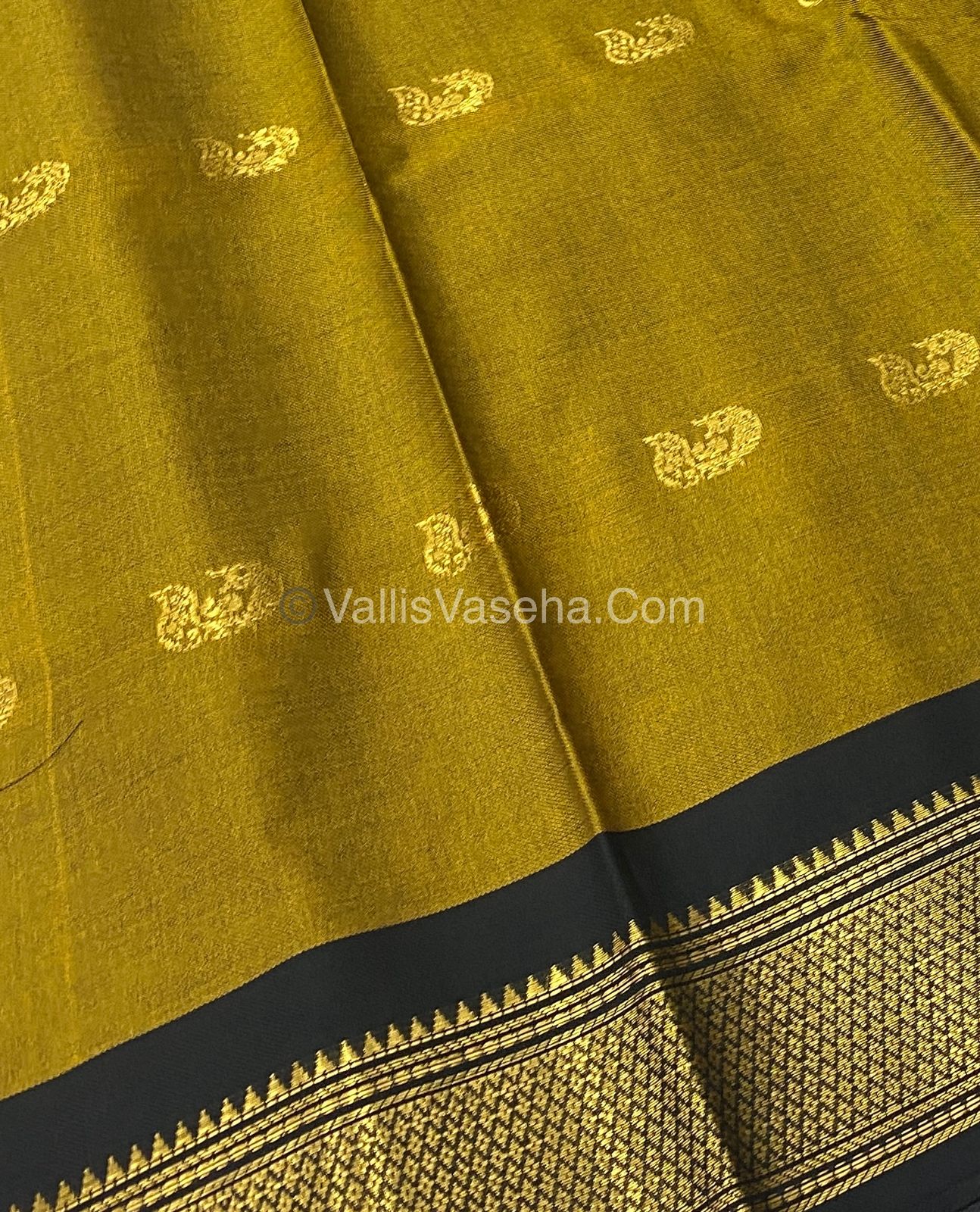 Semi Silk - Yellow with Black Combo - VVSS001