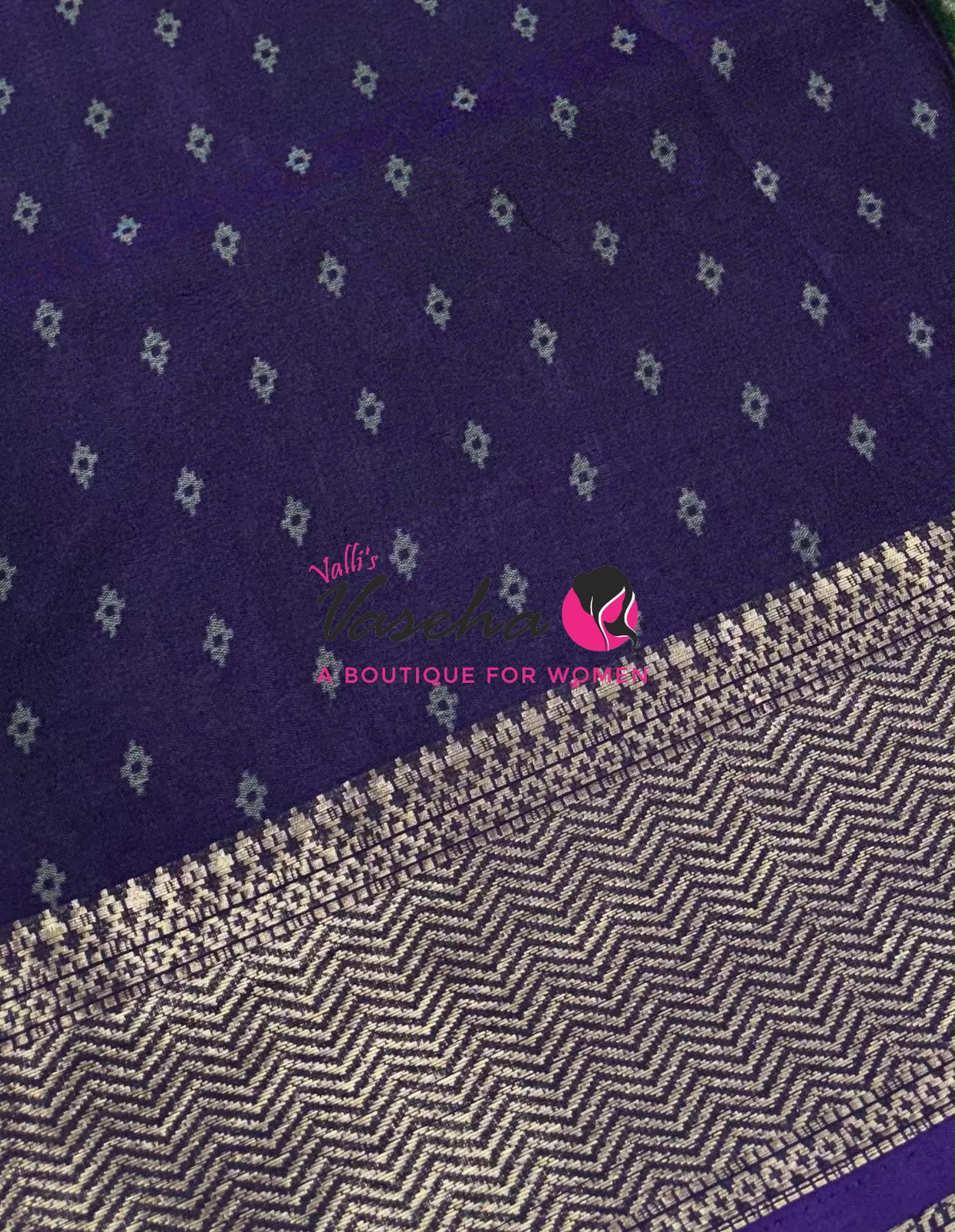 Casual Wear - Semi Patola Silk - Green & Purple Shade - VVSPS001