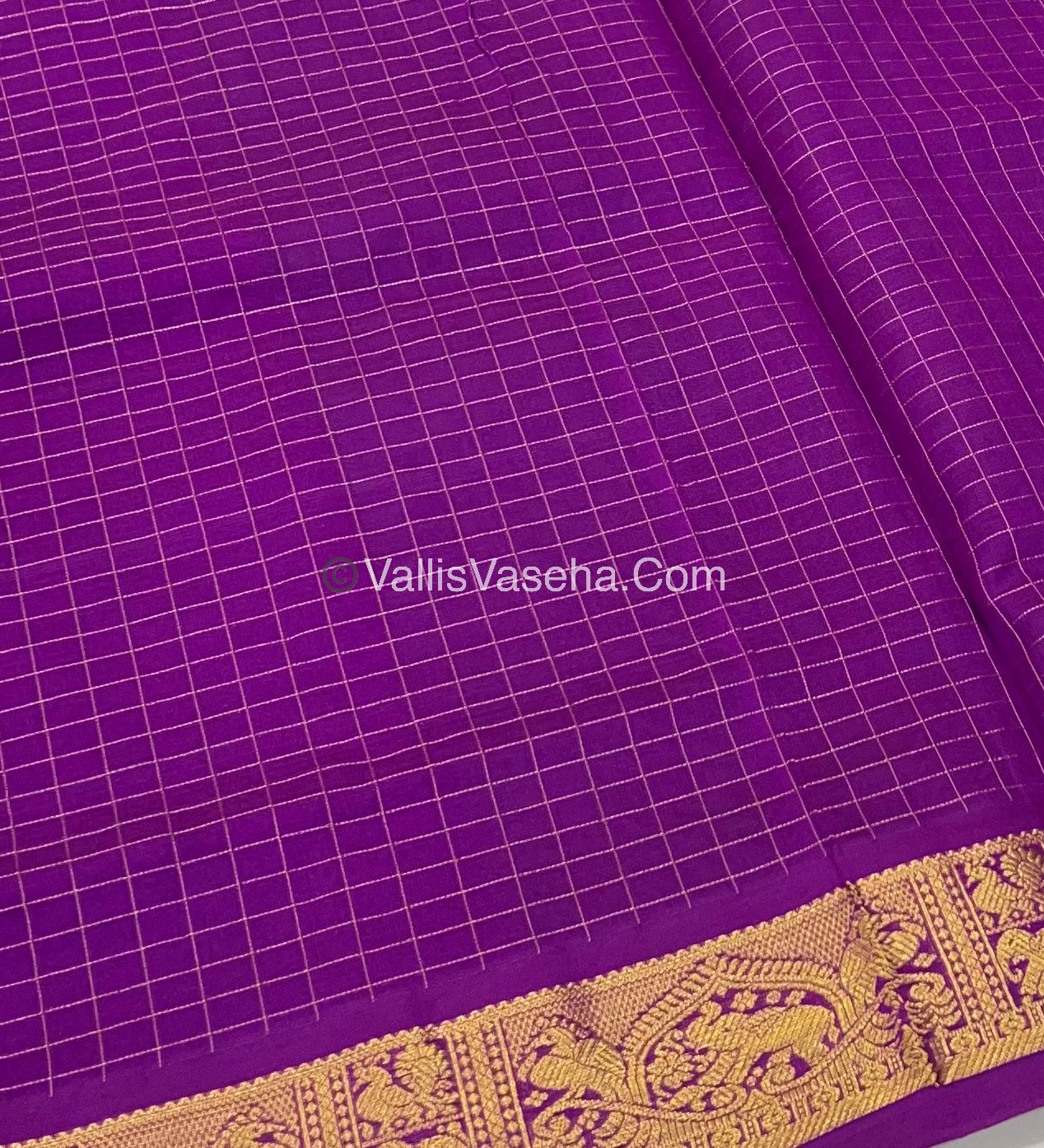 20% Offer |Semi Silk Cotton Saree |Green With Purple shade |VVSSC002