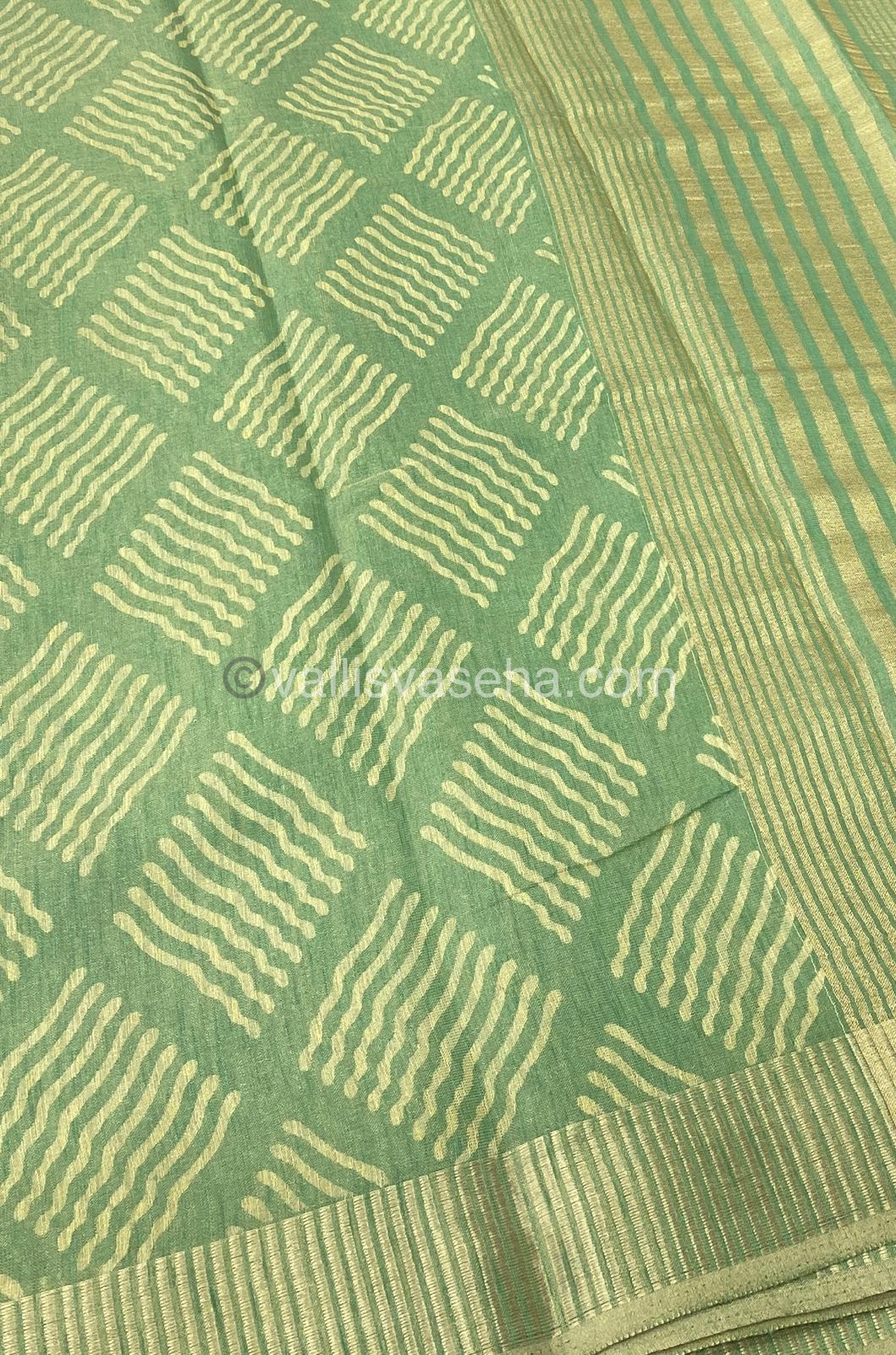 Semi Tussar Silk - Light Green Shade - VVSTS007