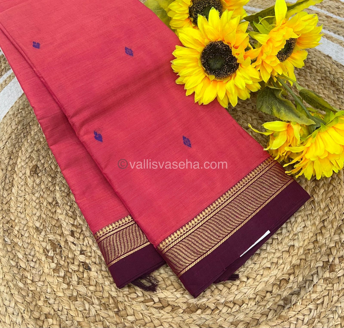 Kanchi Cotton Saree - Butta Design VVKCS008