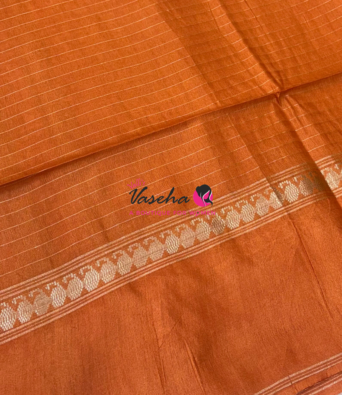 Bhagalpuri Silk | Green With Orange Pink Combo | VVBS011