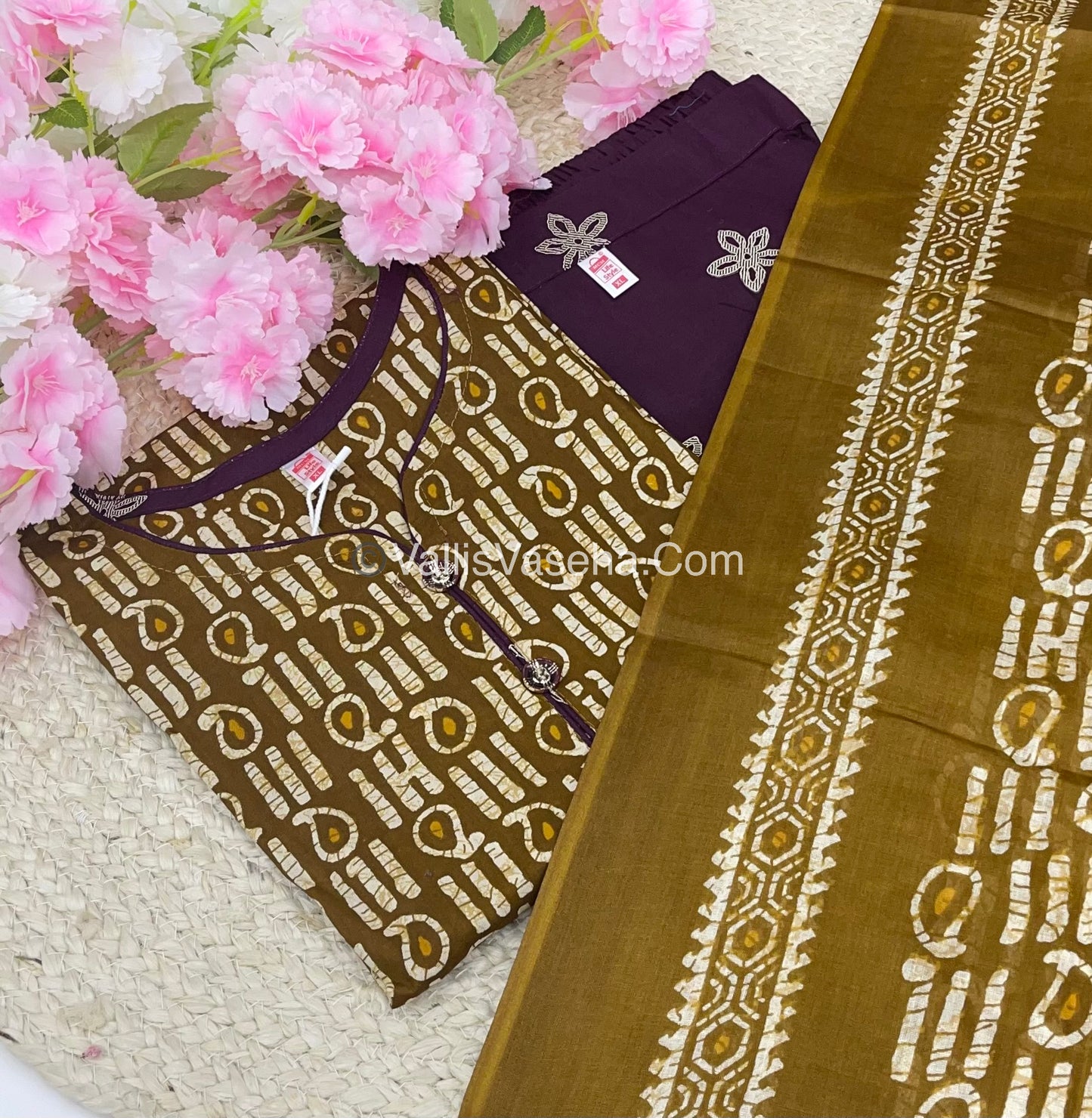 Ready Made - Salwar, Kameez & Duppatta(3pc) - Batik Printed - VVRBS001