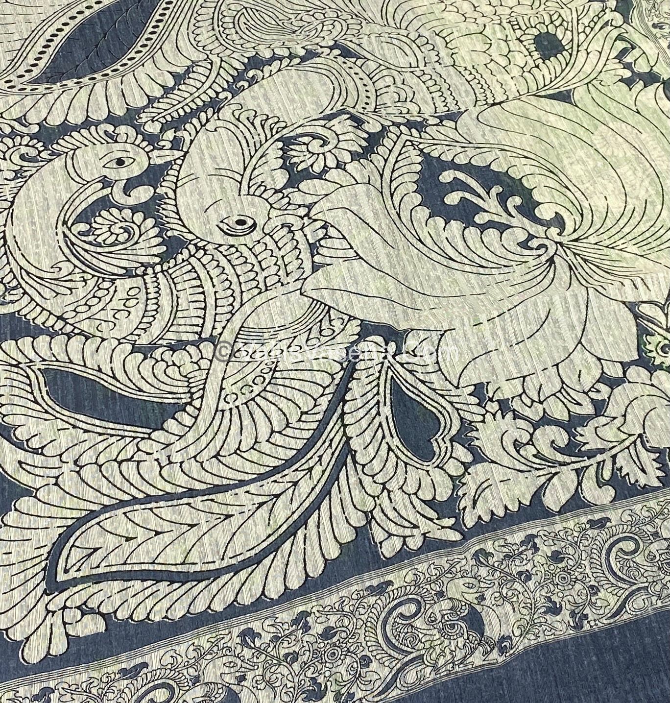 Jute Mixed Cotton Saree | VVJCS001