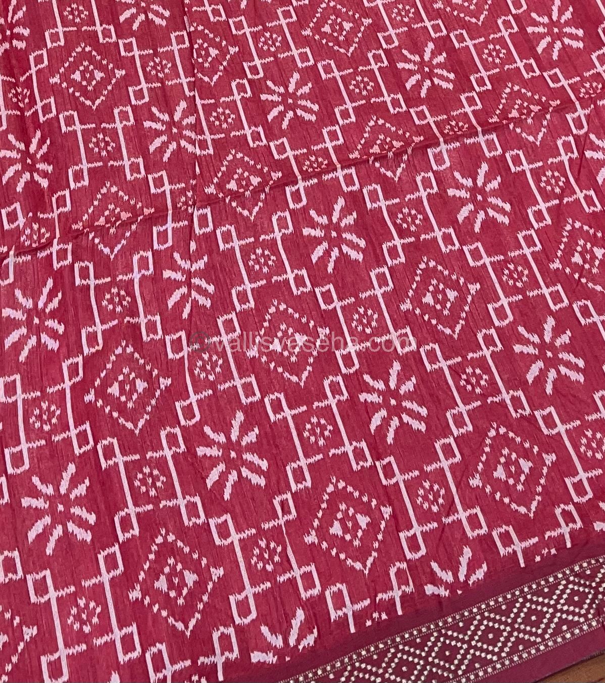 Semi Raw Silk with Zig Zag Design Weaving - VVRS003