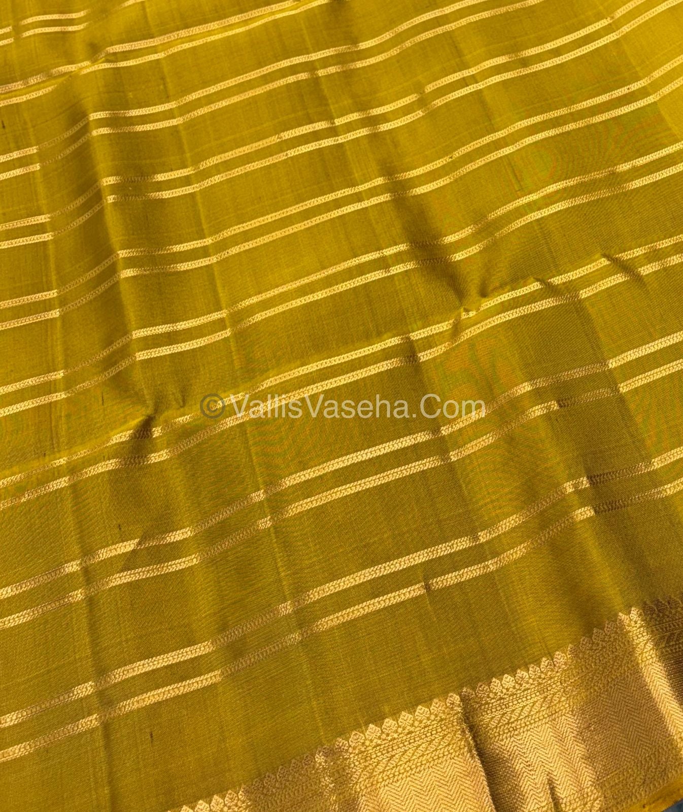 Pure Soft Silk Saree - Kanchi Border - Purple & Yellow Combo - VVPSS057