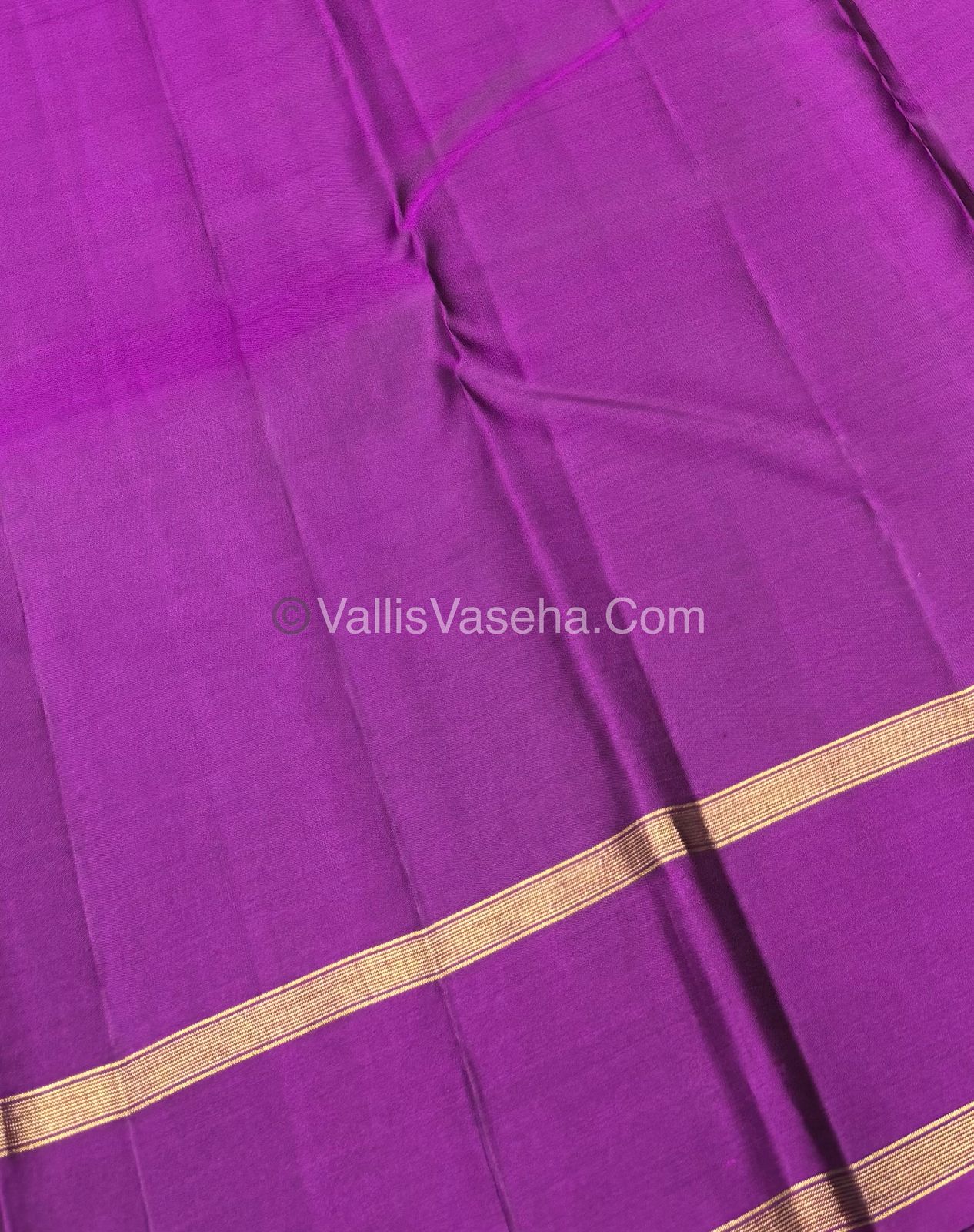 Pure Kanchipuram Silk Saree - Vaira Voosi design - Green & Purple shade - VVPS014