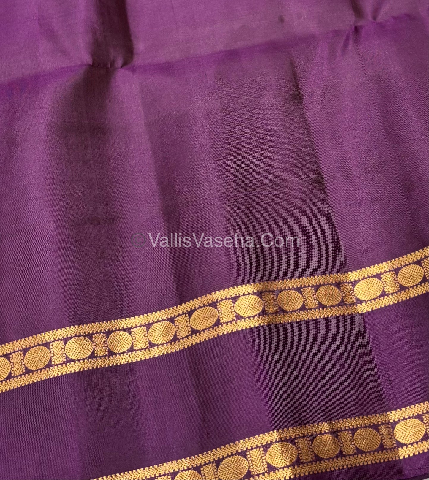 Pure Soft Silk Saree - Retta Petta Border- Mayil & Chakkaram - VVPSS057