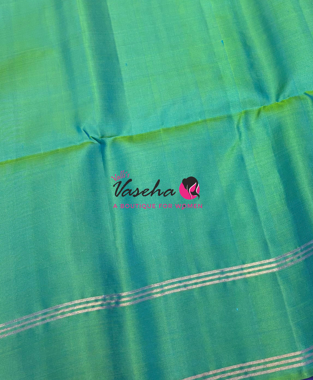 Pure Soft Silk Saree - Purple & Dual Tone Green Combo - VVPSS136
