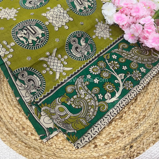 Pure Kalamkari Cotton Saree - VVPKC002