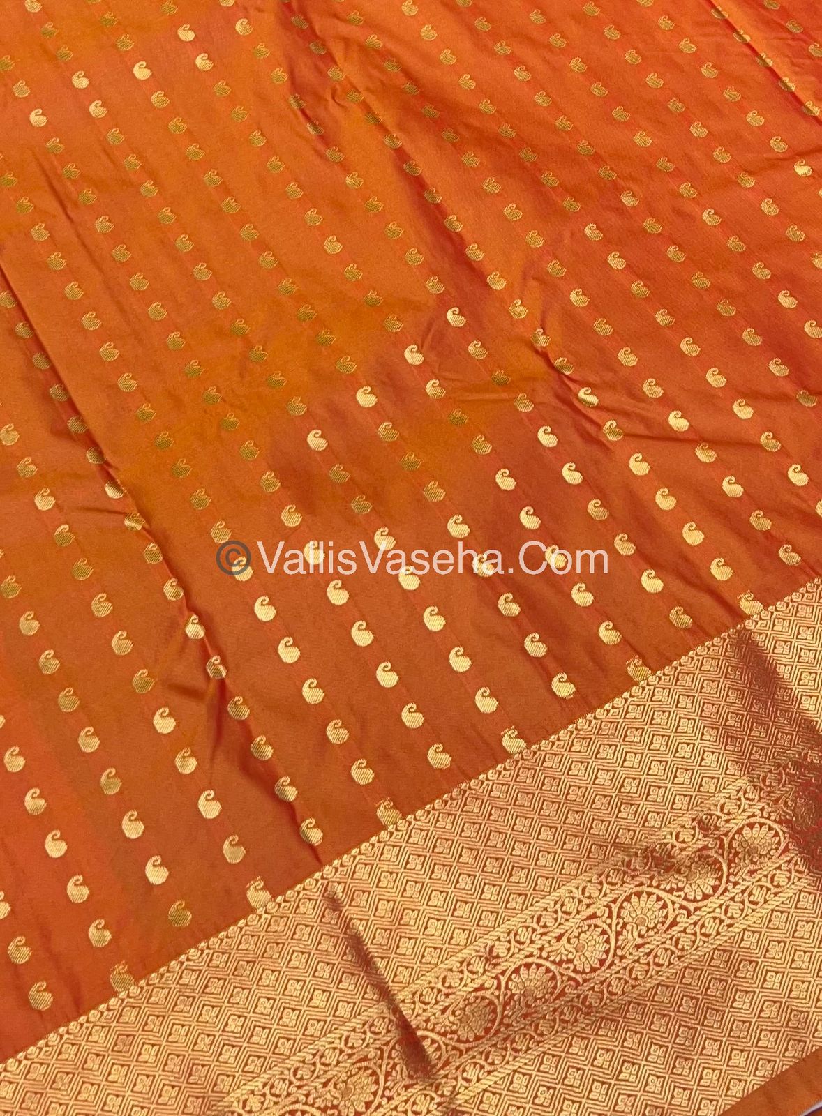 Semi Kanchipuram Silk - Orange Shade - VVSKS002