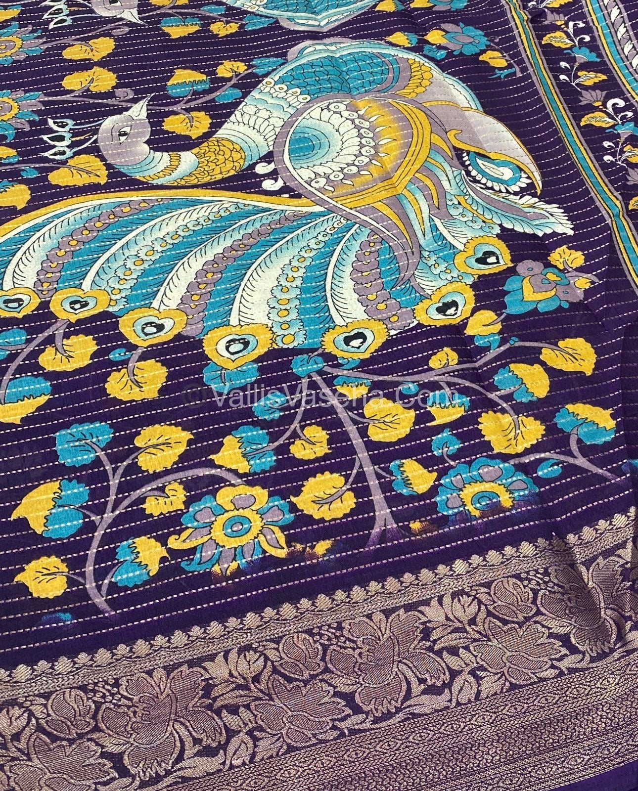 Semi Binny Silk - Vaira Voosi Design and Leaf prints - VVSDS005
