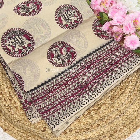 Pure Kalamkari Cotton Saree - VVPKC002
