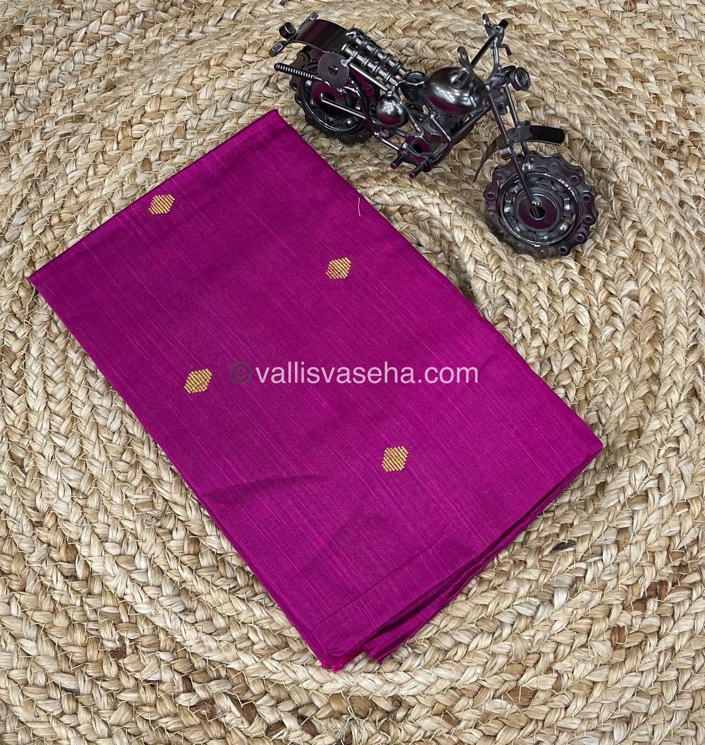 Blouse Bit - Raw Silk Material - Pink Shade - Butta Design - 1mtr - VVRSB001