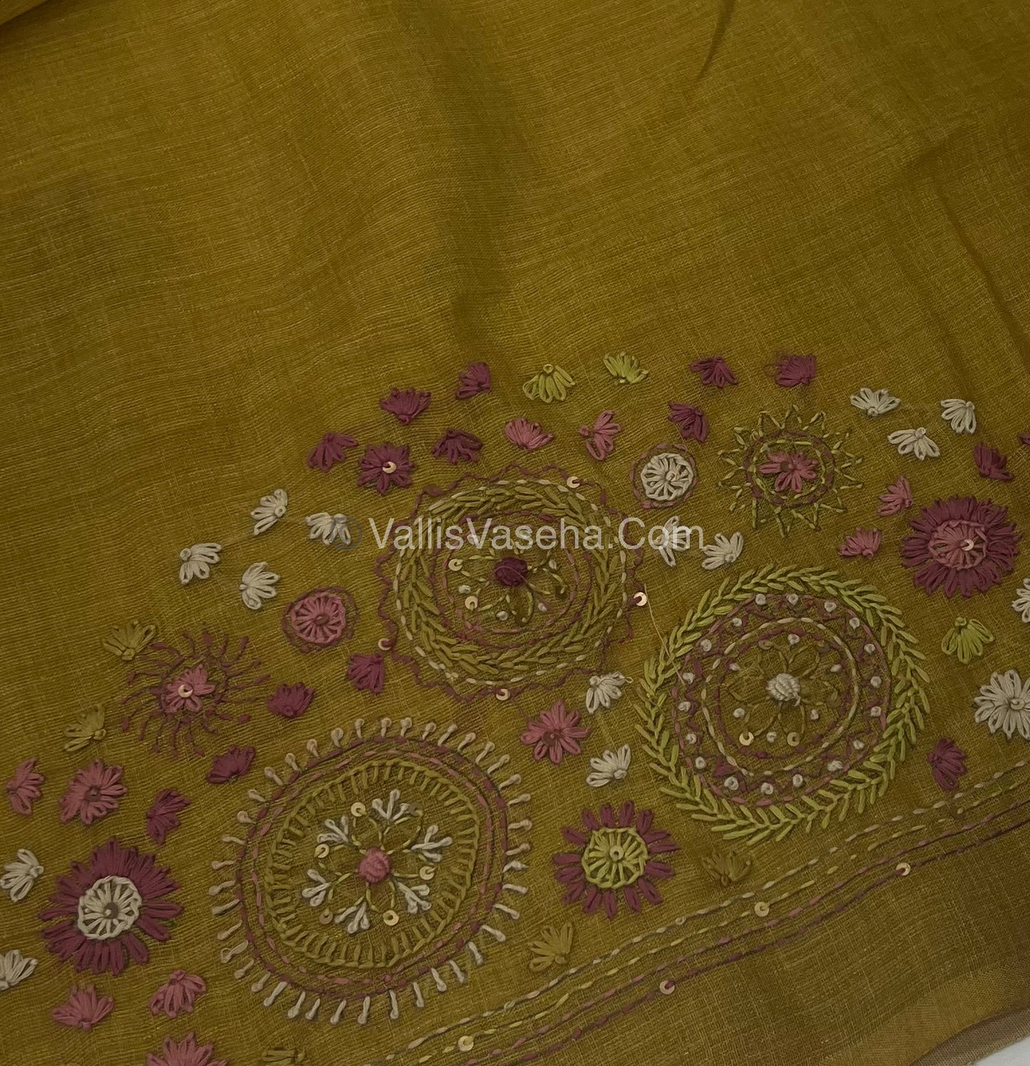 French Knot - Tissue Saree - Venthayam Shade - VVLFN010
