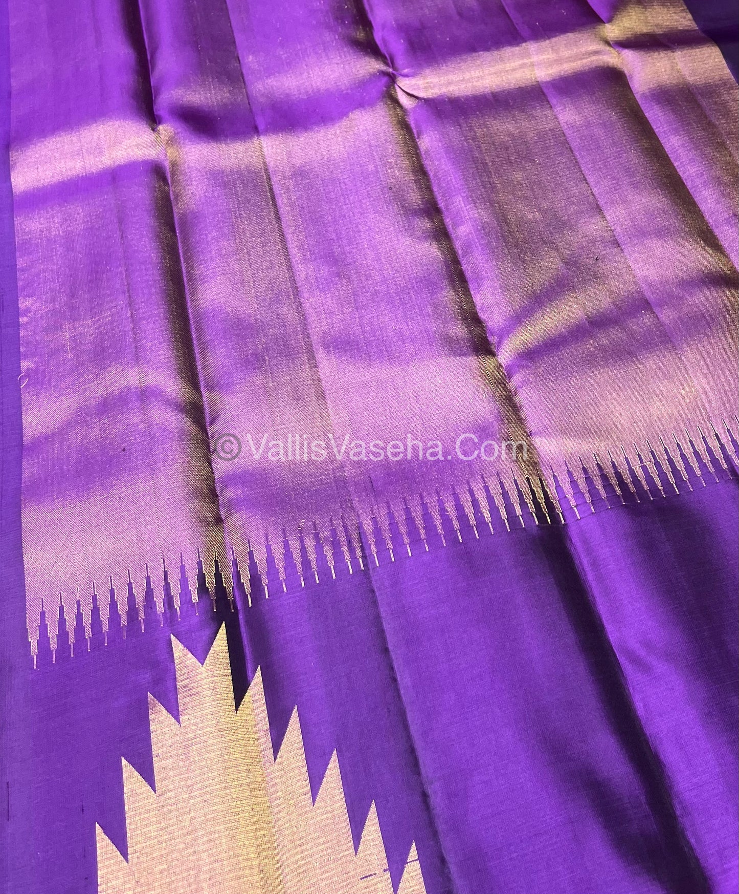 Pure Soft Silk Saree - Jothika Hit design - Purple - VVPSS005