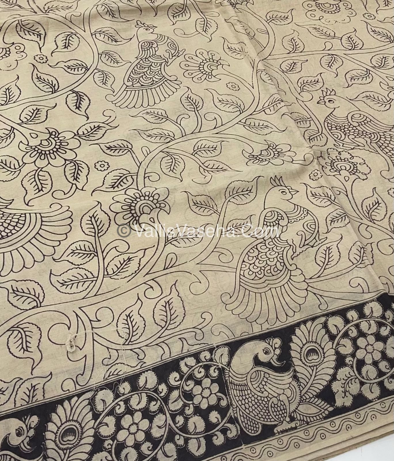Pure Kalamkari Cotton Saree - VVPKC001