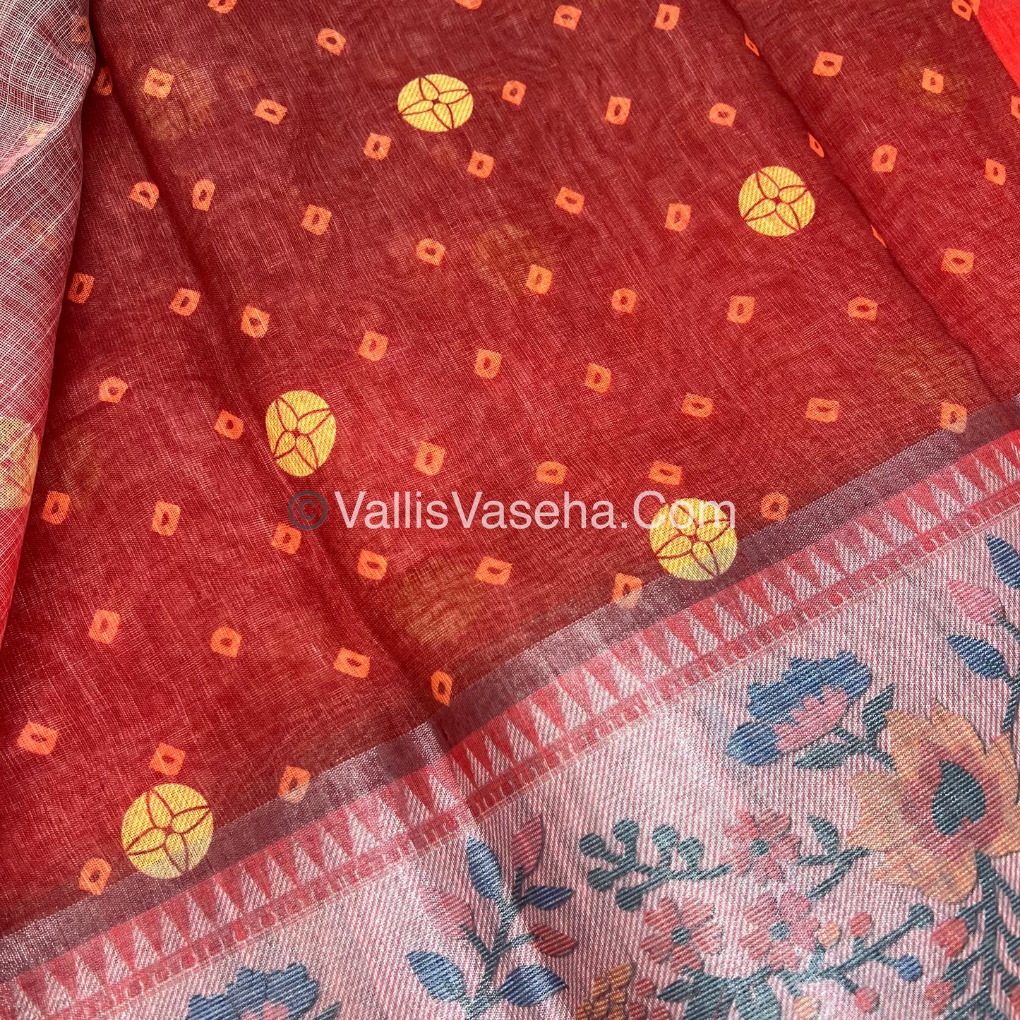 40% less - Offer Saree - Linen Saree - VVDS007
