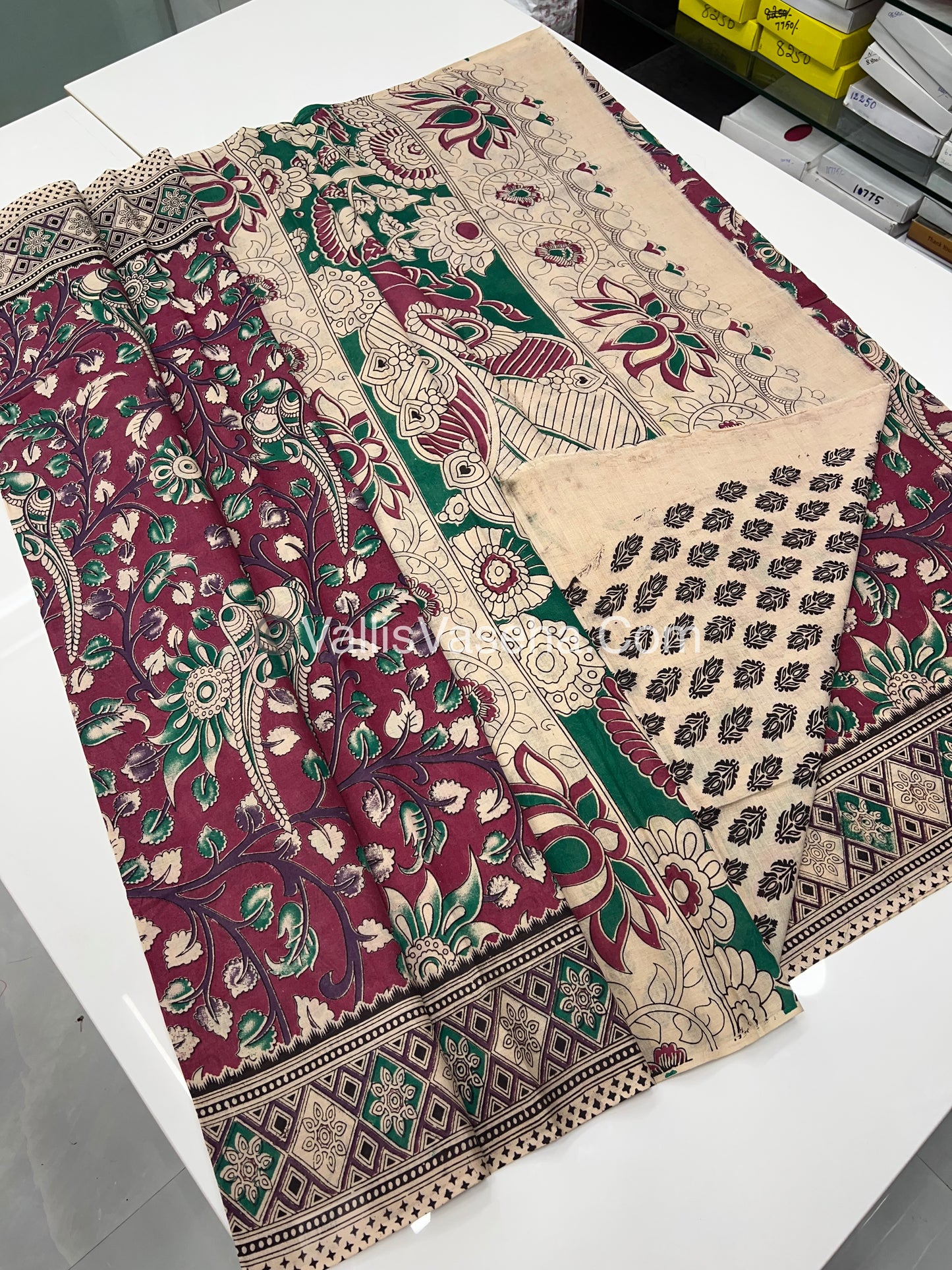 Pure Kalamkari Cotton Saree - VVPKC001