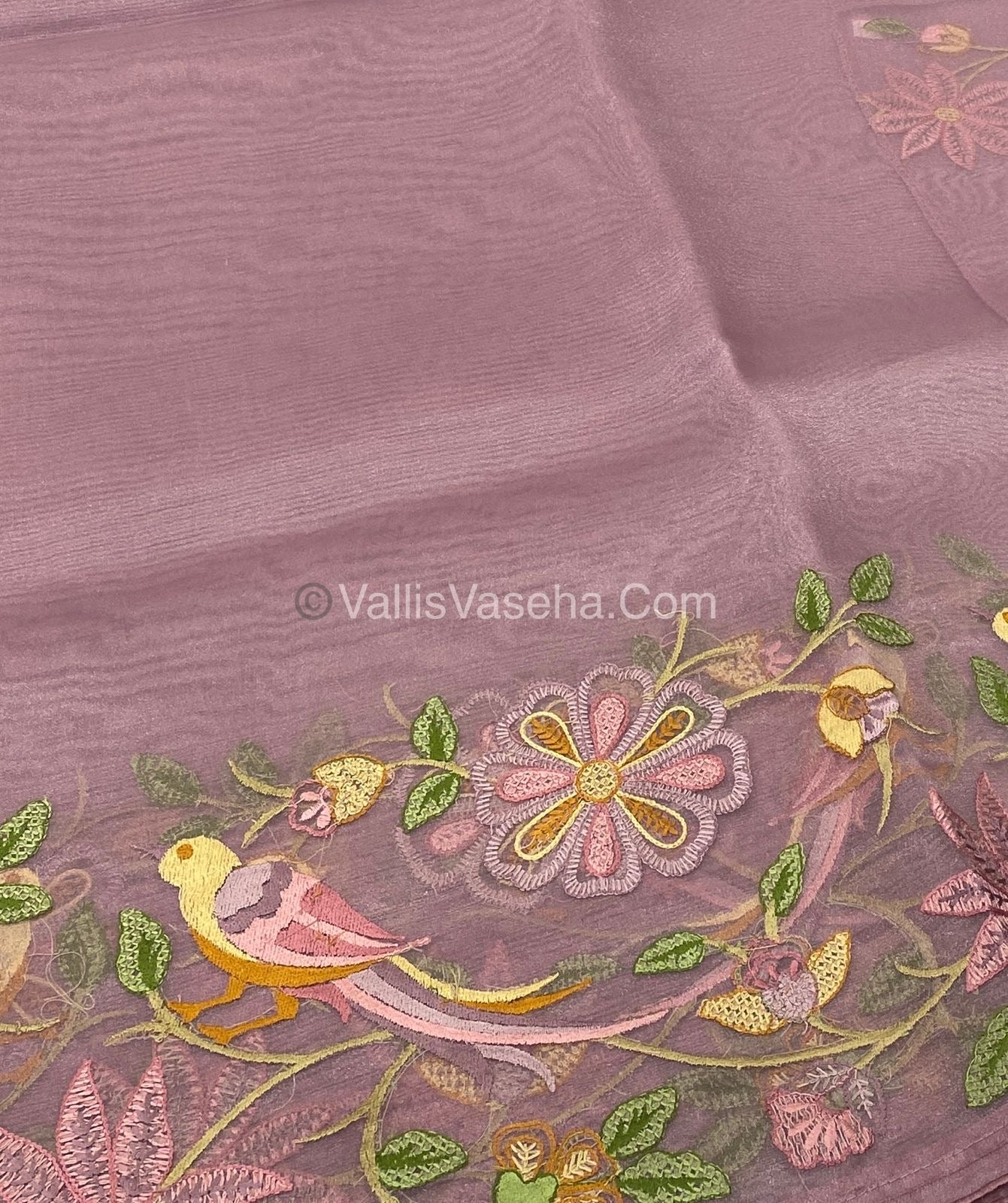 Organza Saree - Embroidery - VVDS001
