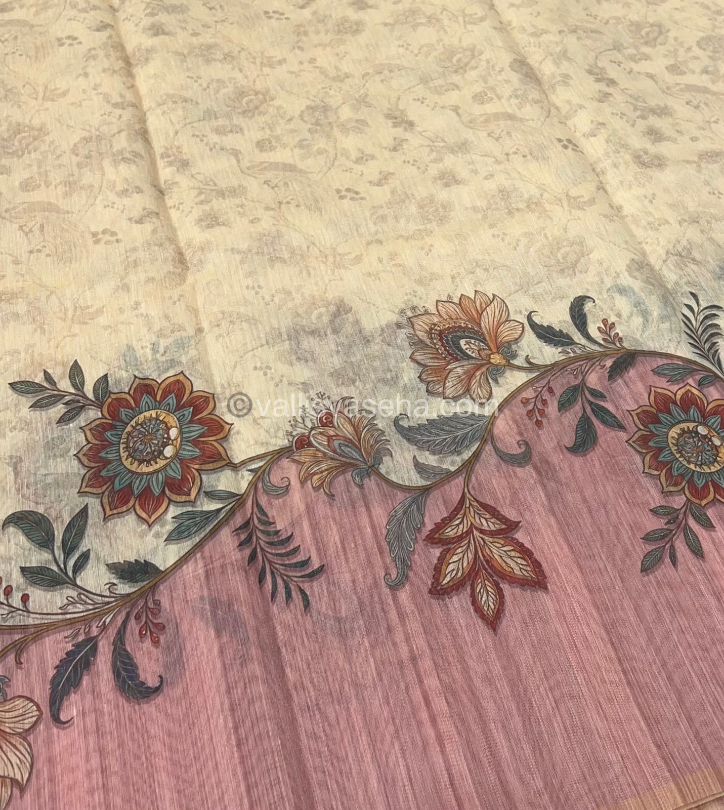 Semi Chanderi Saree - Digital Printed - VVSCD001