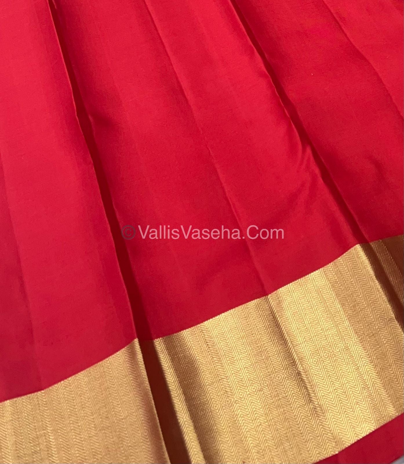 Pure Soft Silk Saree - Brownish Honey & Merunish Red Combo - VVPSS036
