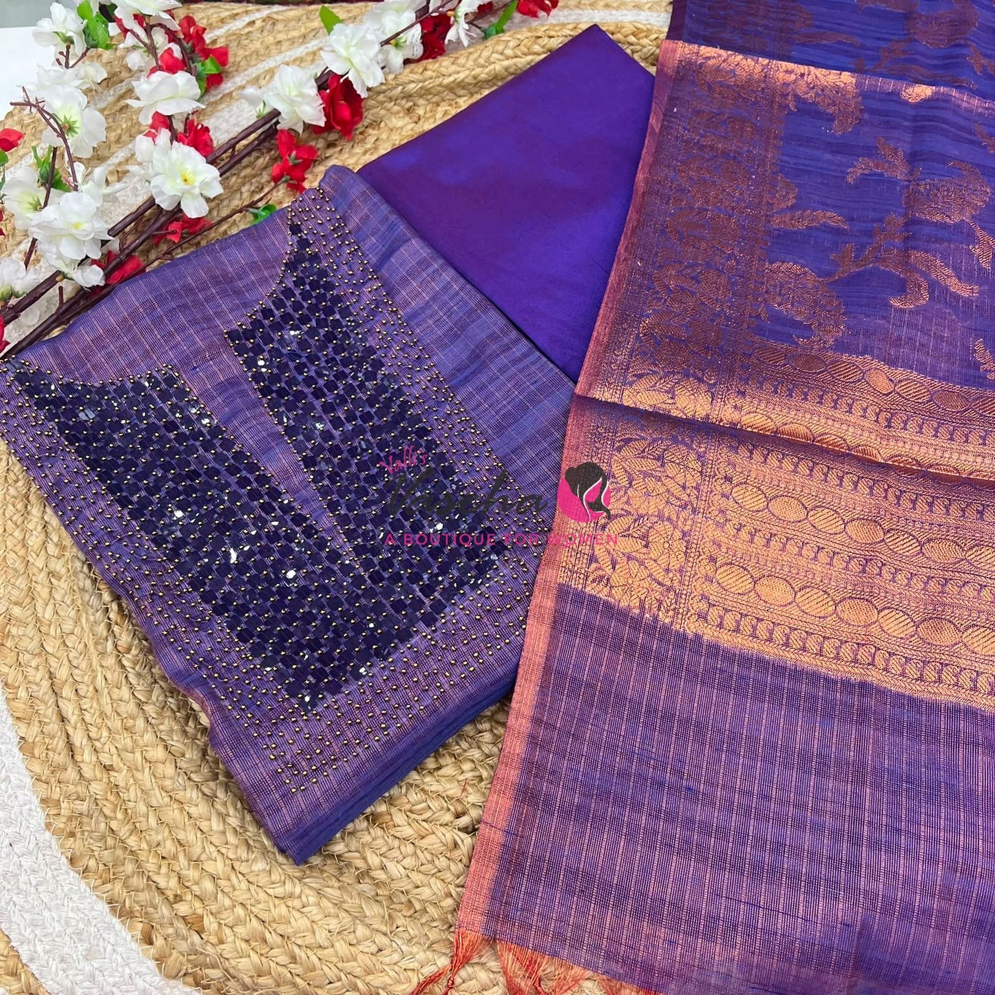 Unstitched Tissue Salwar Material | VVUSM026