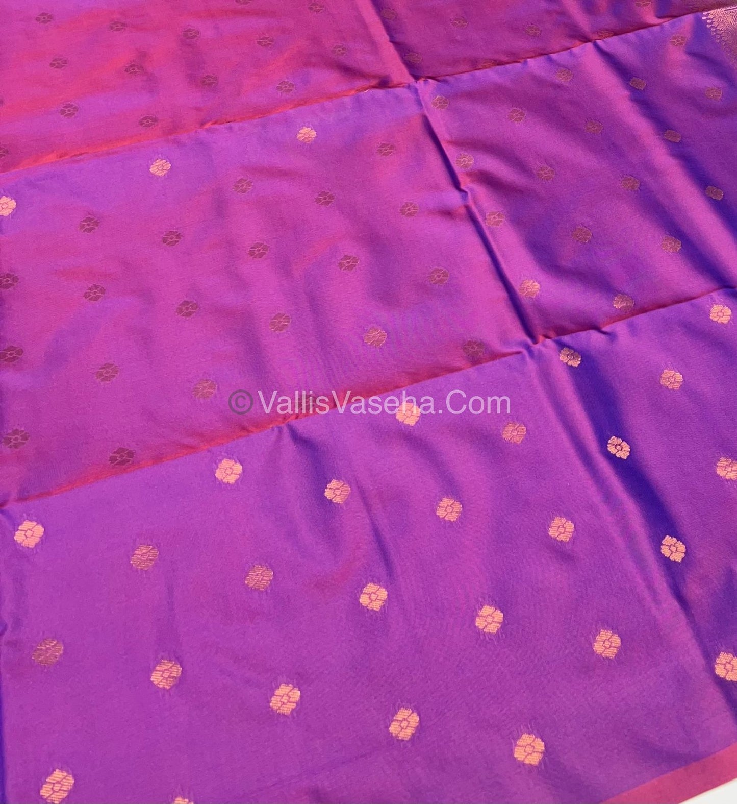 Semi Soft Silk - Border less - Purple Shade -VVSSS007