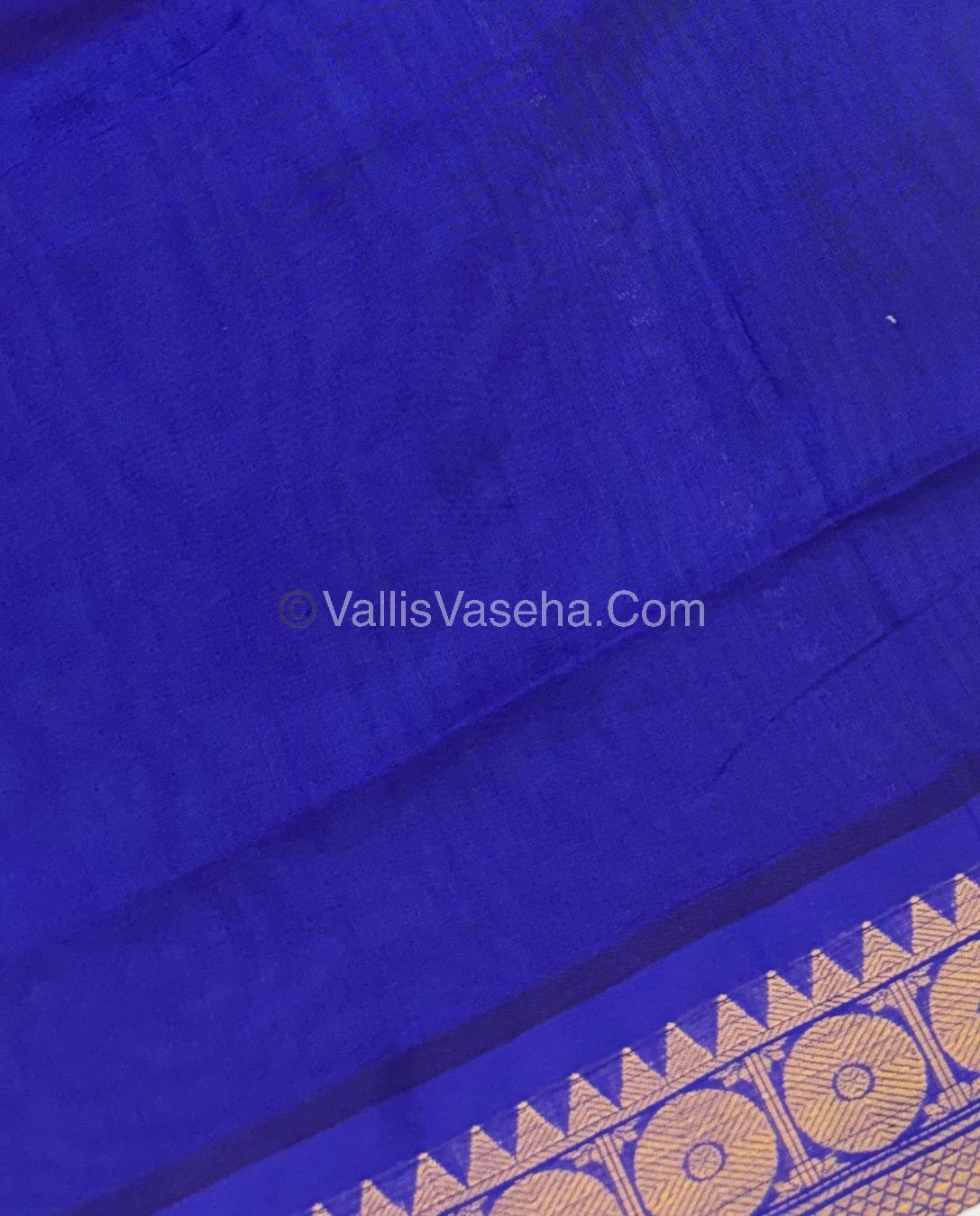 20% Offer |Semi Silk Cotton Saree |Ramar Blue With Blue Shade |VVSSC002