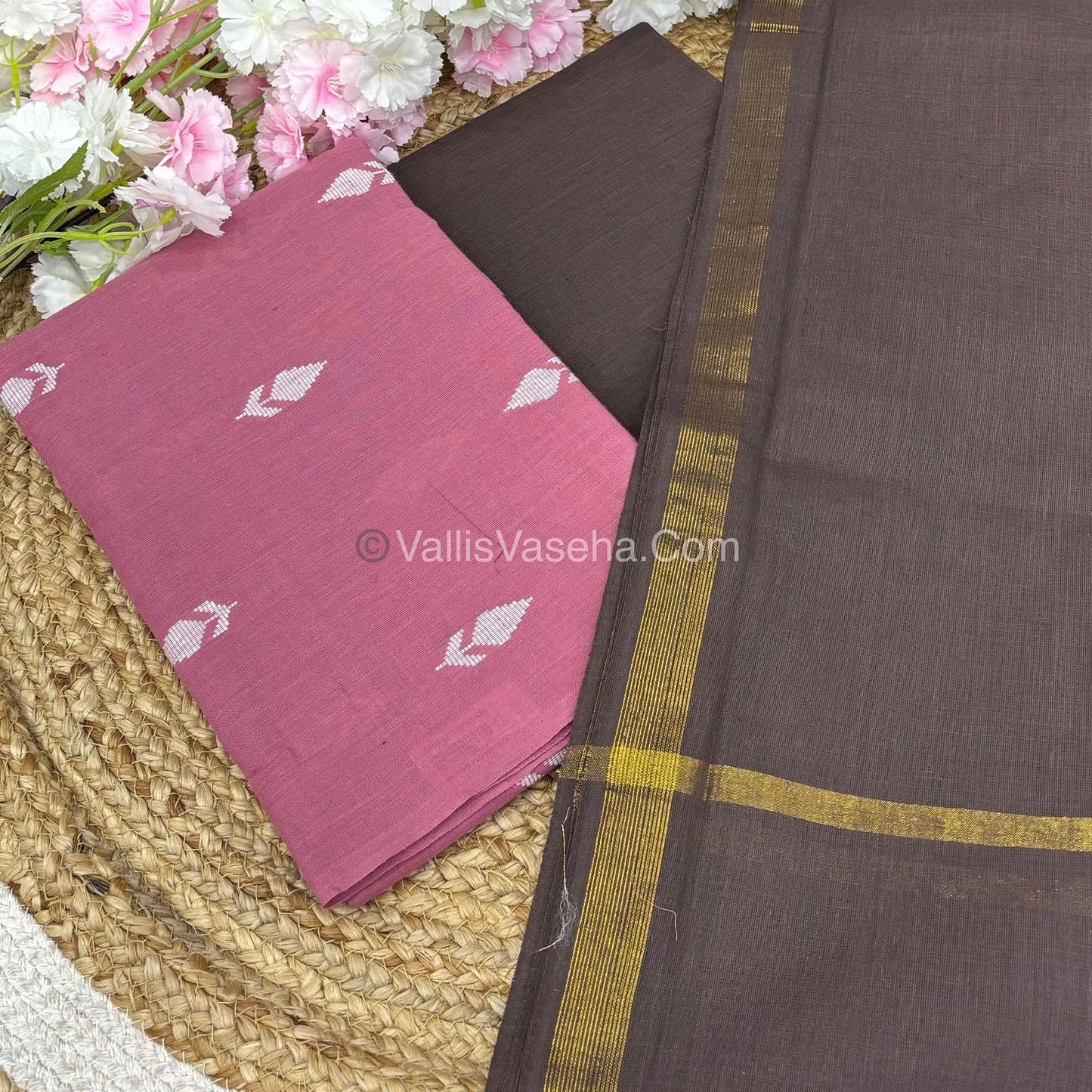 Salwar Material - Pure Cotton - Jacquard Design Set - VVUSM008