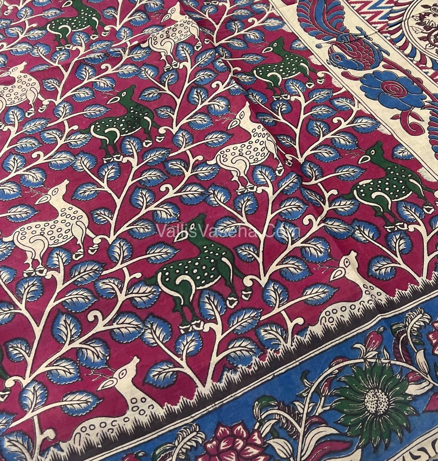 Pure Kalamkari Cotton Saree - VVPKC002