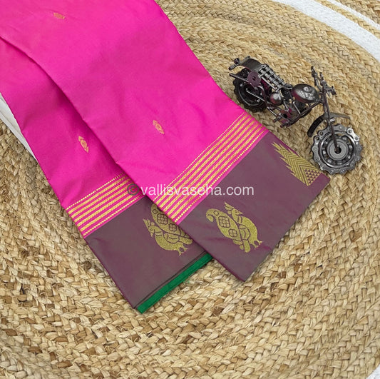 Semi Silk Saree - Kanchi Pattu Style - VVSSS004
