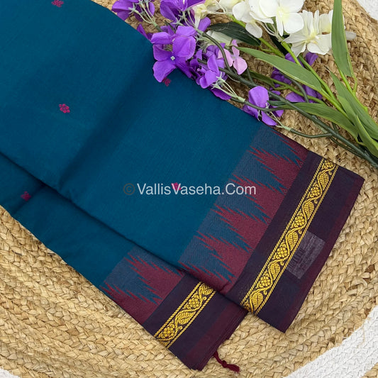 Kanchi Cotton Saree - Butta Design - VVKCS008