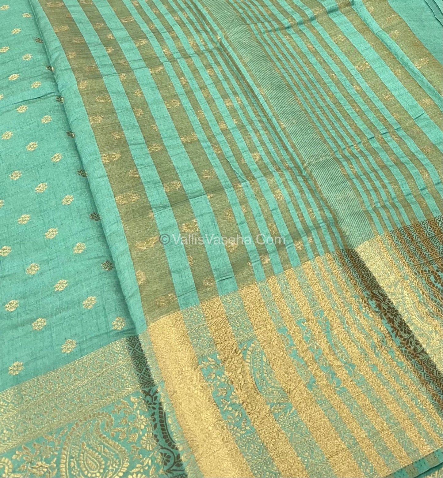 Semi Tussar Silk - Pastal Green Shade - VVSTS012