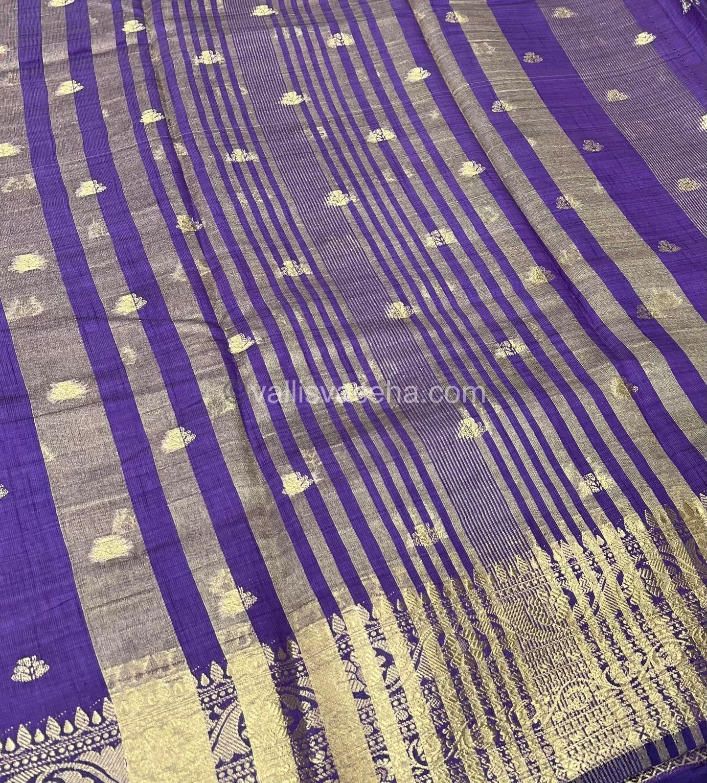 Semi Tussar Silk Saree - Violetish Purple Shade - VVSTS008