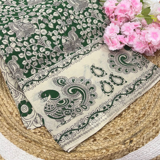 Pure Kalamkari Cotton Saree - VVPKC002