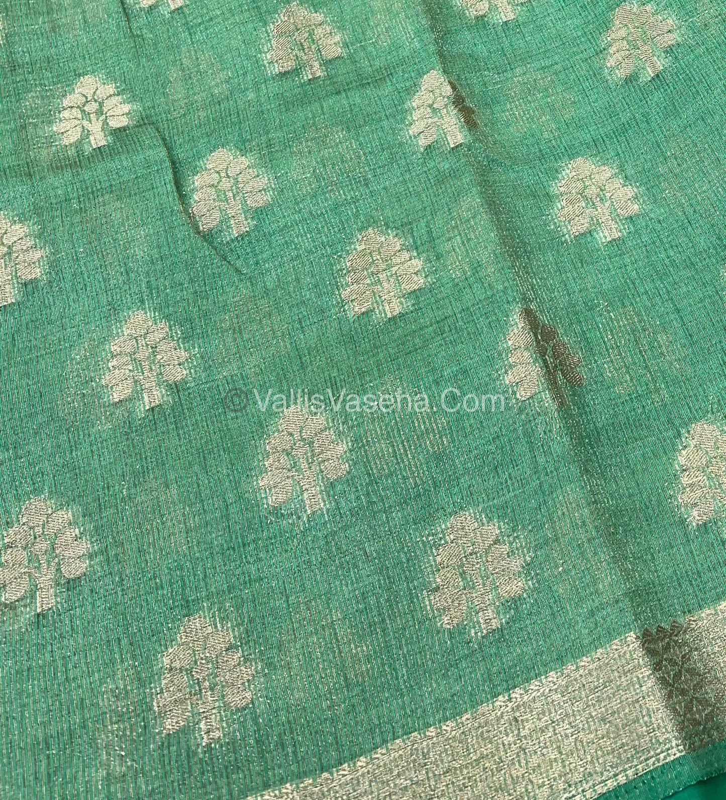 Semi Tussar Silk Saree - Sec GreenShade - VVSTS009