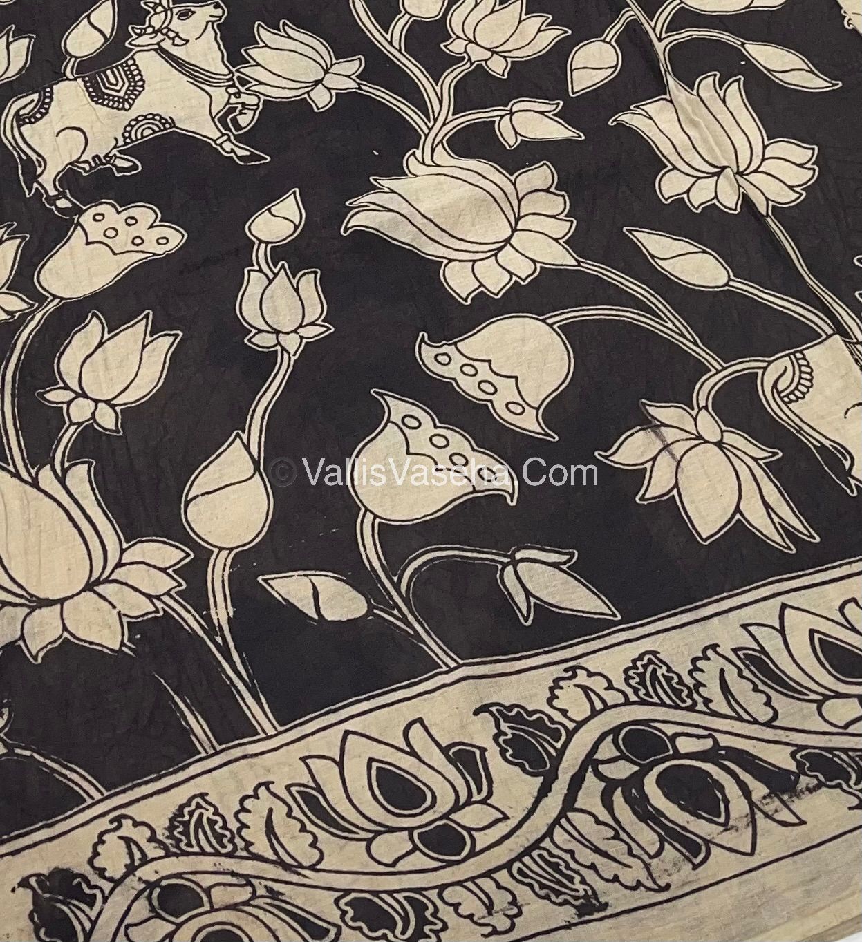 Pure Kalamkari Cotton Saree - VVPKC001